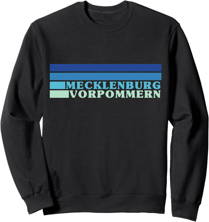 Mecklenburg Vorpommern - 70er Retro Streifen Vintage Style Sweatshirt