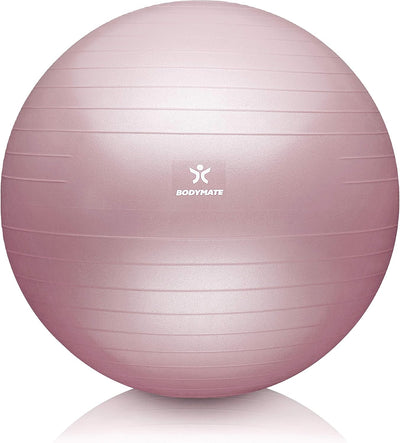 BODYMATE Gymnastikball Sitzball Trainingsball mit GRATIS E-Book inkl. Luft-Pumpe, Ball für Fitness,