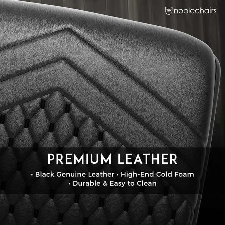 noblechairs Footrest V2.0, Real Leather Edition, 45-Grad Neigung, Premium Materialien, Lederbezug, S