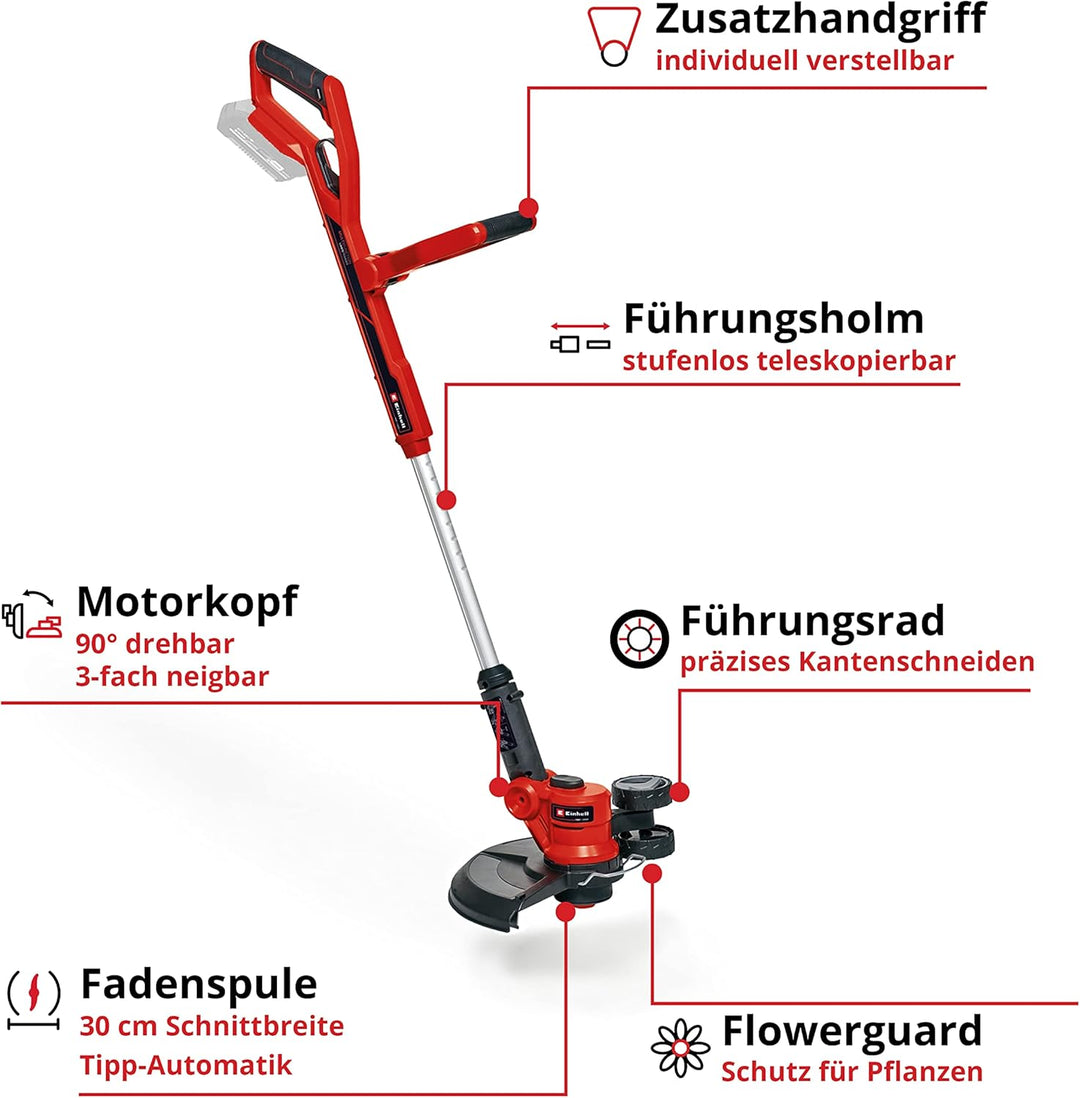 Einhell Akku-Rasentrimmer GE-CT 18/30 Li-Solo Power X-Change (18V, Schnittbreite 30 cm, Motorkopf 90