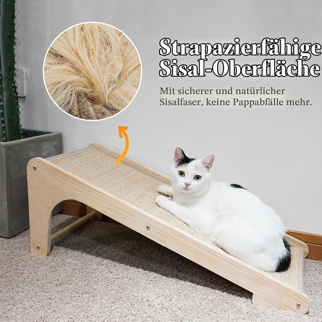 PETKARAY Kratzbrett Katzen, Sisal-Katzenkratzbaum, L-förmiger Katzenkratzbaum für Hauskatzen, Wandmö