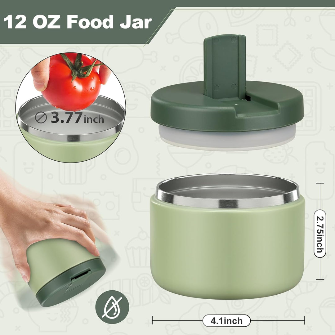 Itslife Thermobehälter für Essen 350ml Edelstahl Warmhaltebebehälter, Kinder auslaufsicherer Lunchbe