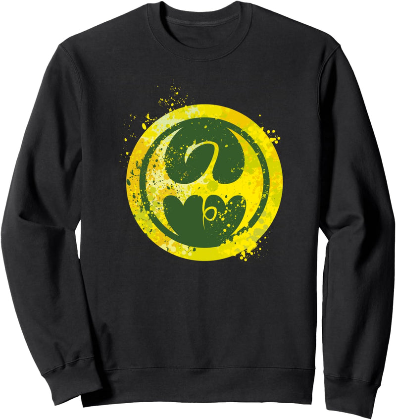 Marvel Iron Fist Splatter Paint Chest Logo Sweatshirt