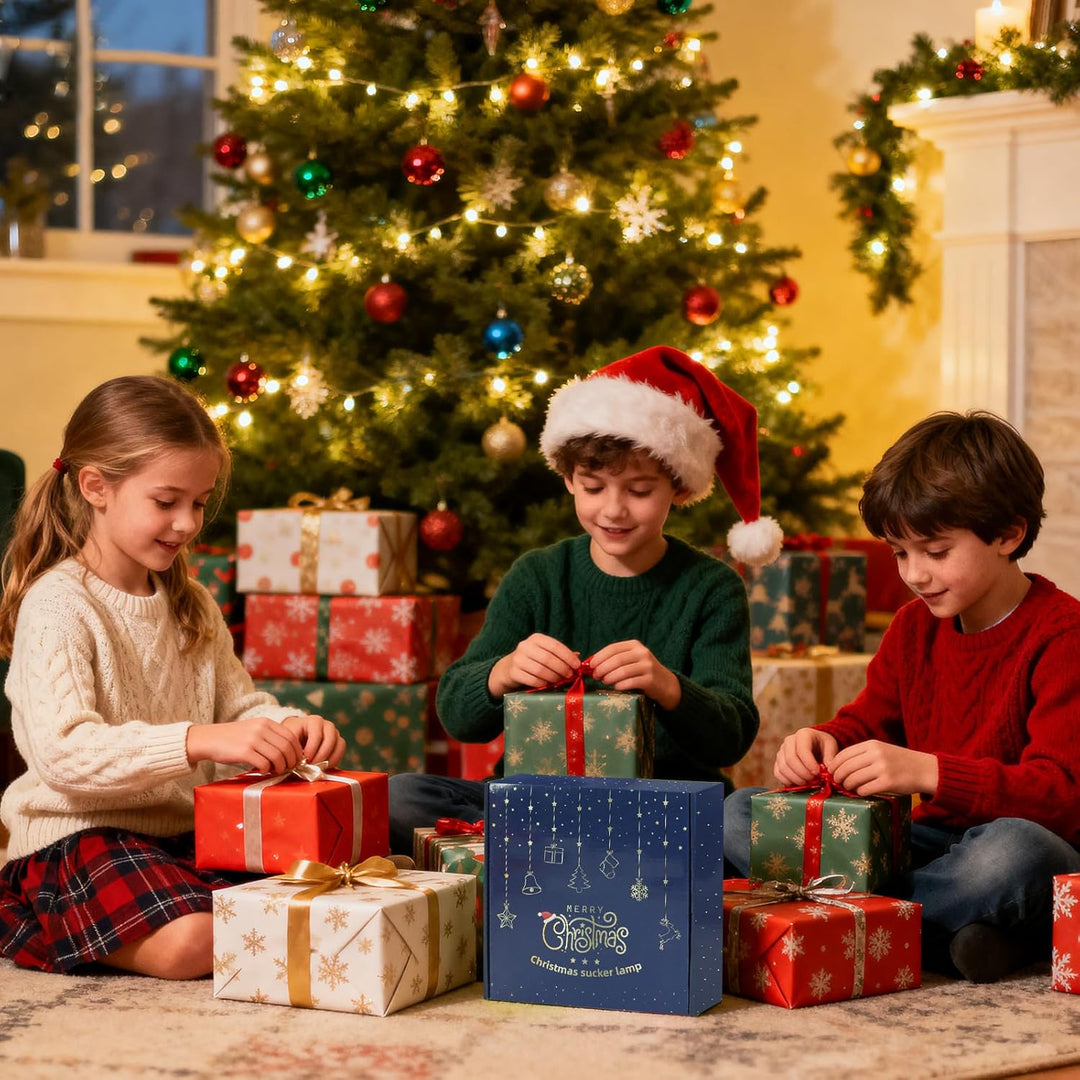 Weihnachtsbeleuchtung Fenster Innen,2 Stück LED Schneeflocken Fenster Batteriebetriebene mit Saugnäp