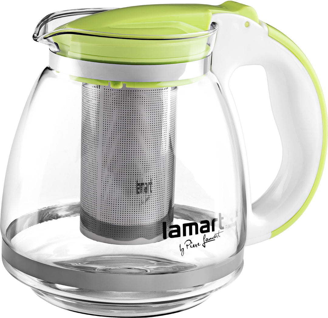 Lamart LT7028 Glass teapot, Glas, Green, 13 x 13 x 15,5 cm
