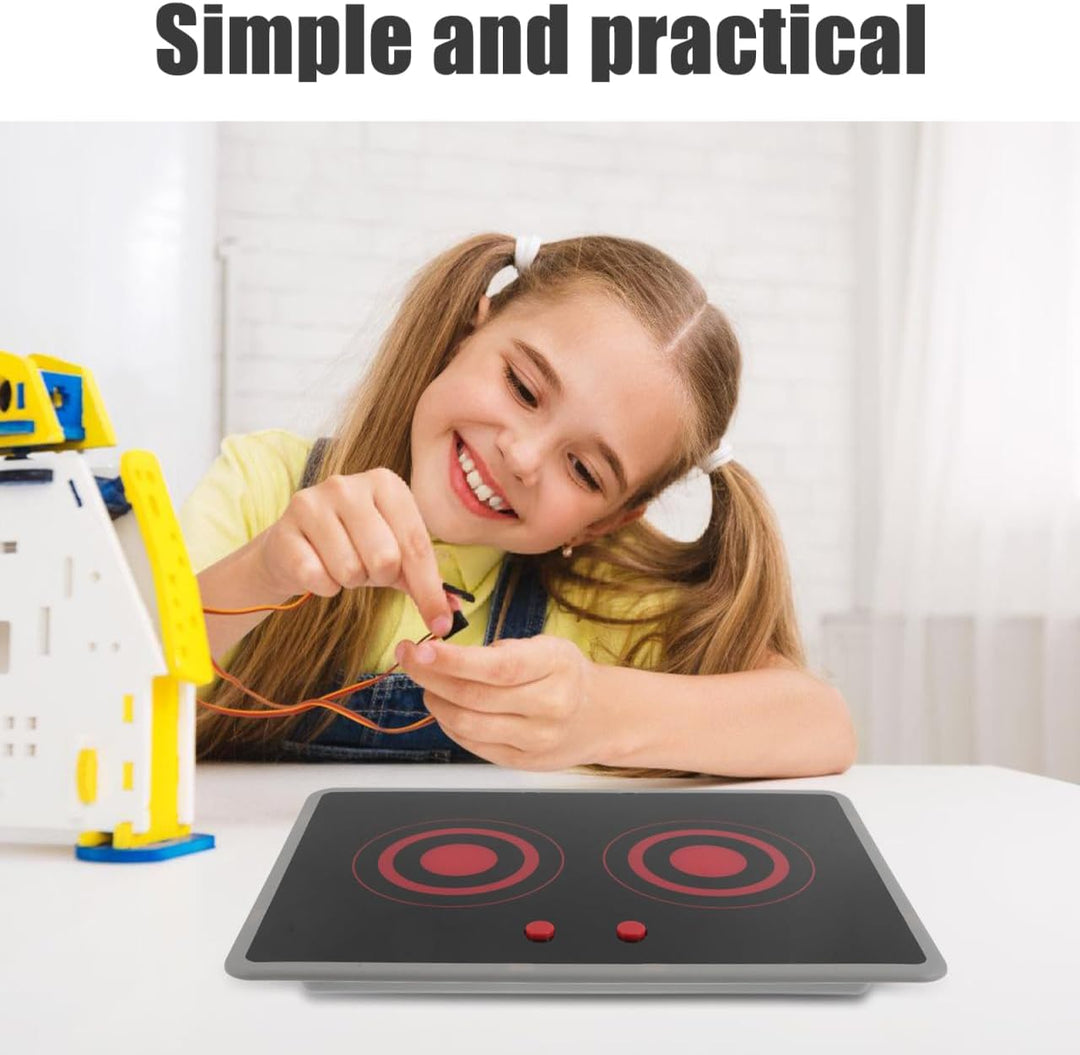 Kisangel Realistischer Induktionsherd mit Sound Licht Rollenspiel Küchenspielzeug für Kleinkinder Ba