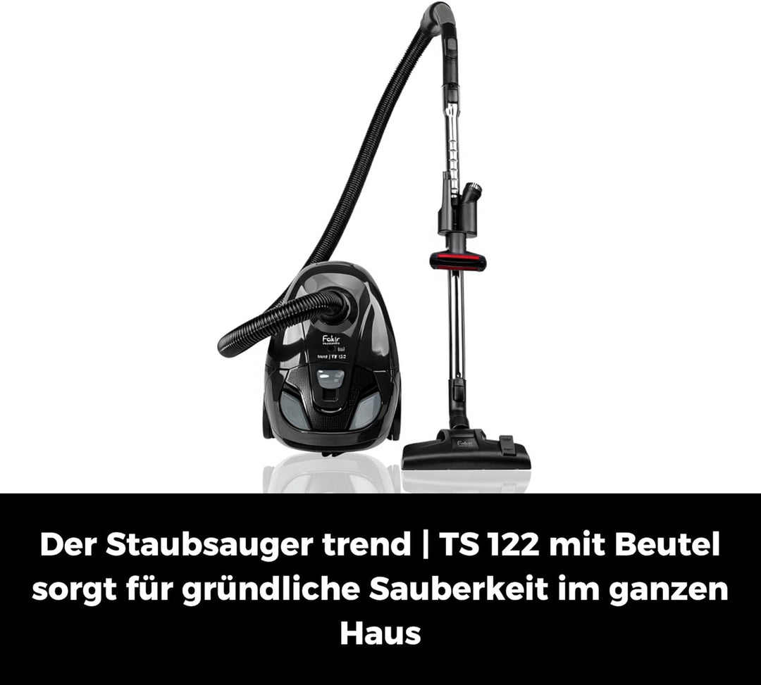 Fakir Trend TS 122 Staubsauger mit Beutel 700W, Bodenstaubsauger mit Kabel, EPA-Filter, leisem Hoche