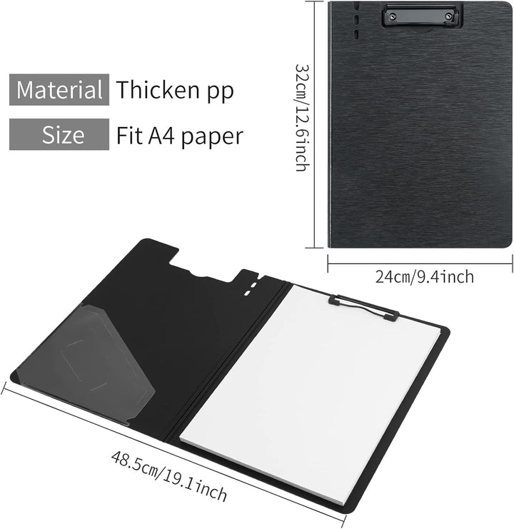 URbantin A4 Klemmbrett Ordner, 5 Pack Faltbare A4 Klemmbretter mit Tasche, A4 Klemmbretter Klemmbret