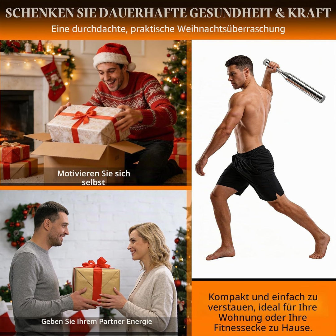 Verstellbare Macebell 3-8kg Indian Clubbell, 6 Gewichte in 1 Keule Mace Bell, Rutschfester Griff, Ge
