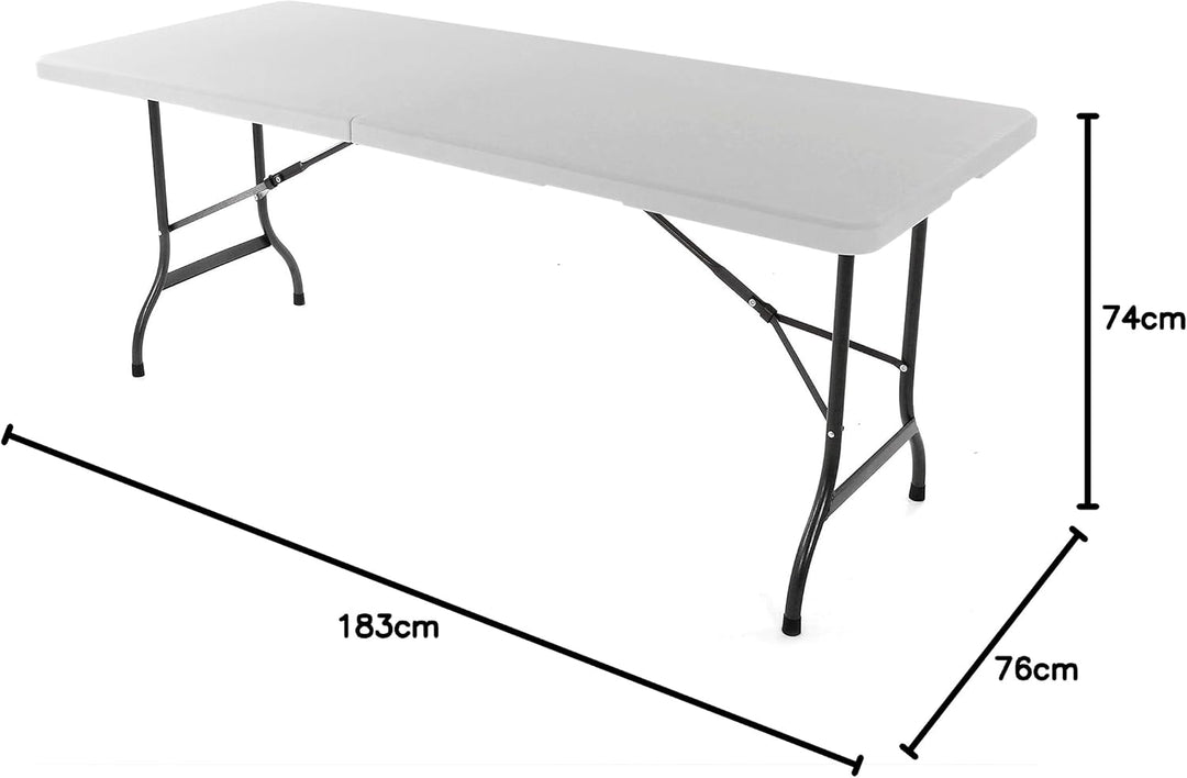 Nexos Klapptisch 183 x 76 x 74 cm Partytisch Catering Gartentisch klappbar Campingtisch bis 170 kg s