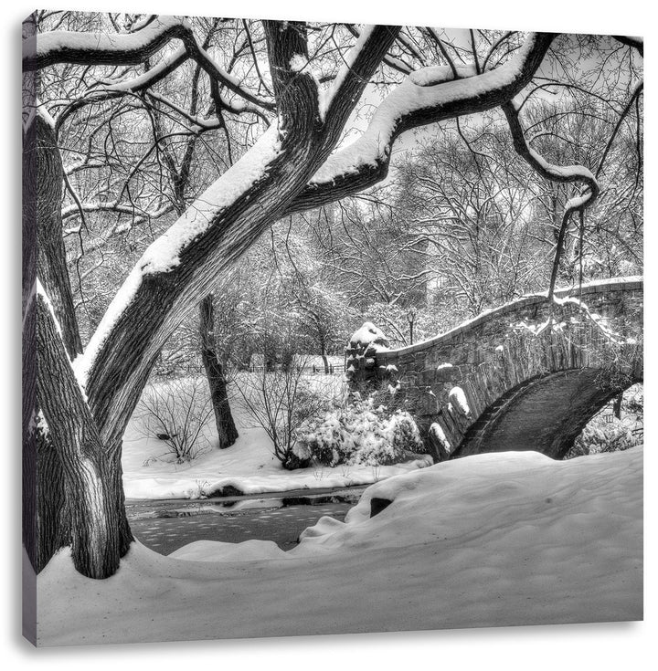 Central Park New York, Format: 70x70 auf Leinwand, XXL riesige Bilder fertig gerahmt mit Keilrahmen,