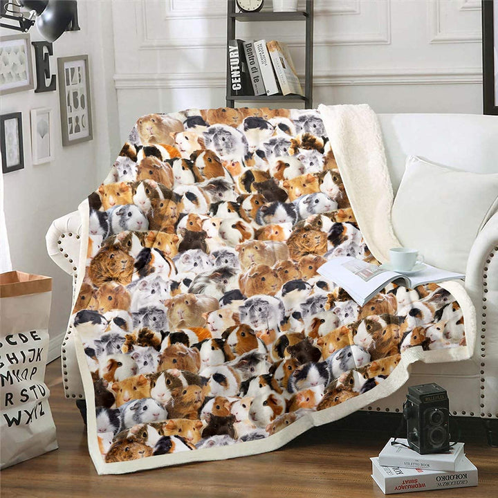 Kinder Meerschweinchen Flanell Fleecedecke Kinder Niedliche Meerschweinchen TierDecke 150x200cm für