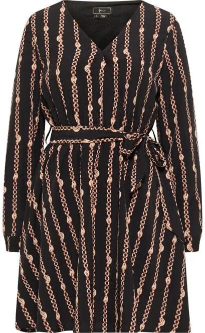 faina Damen Midikleid XS Schwarz, XS Schwarz