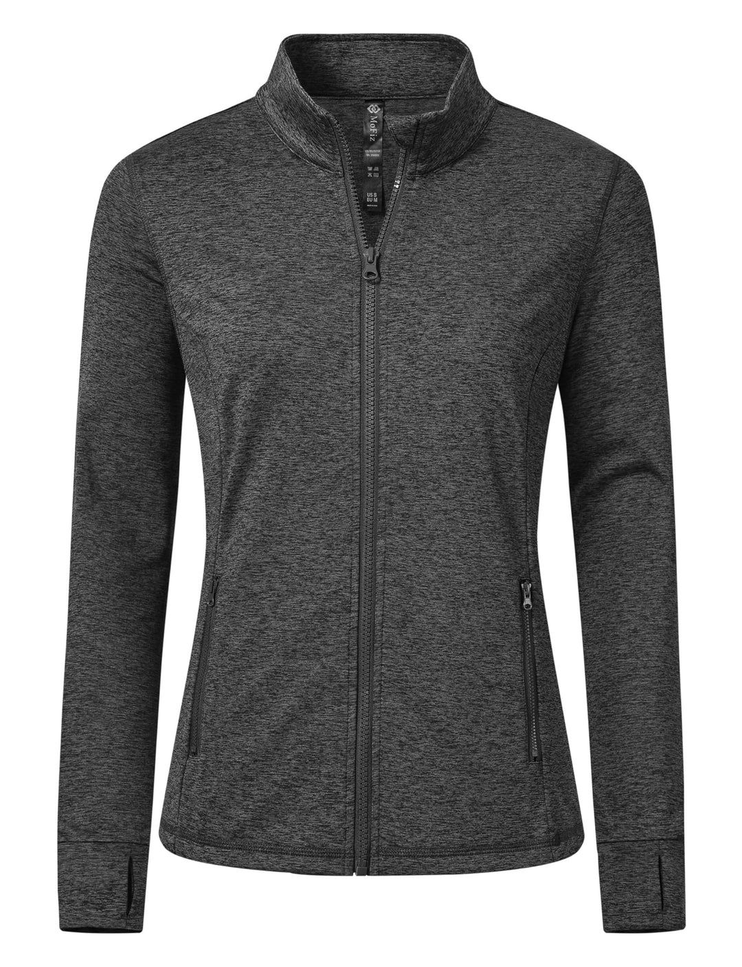 MoFiz Sportjacke Damen Leicht Trainingsjacke Mikrofleece Sweatjacke Wandershirt mit Reissverschluss