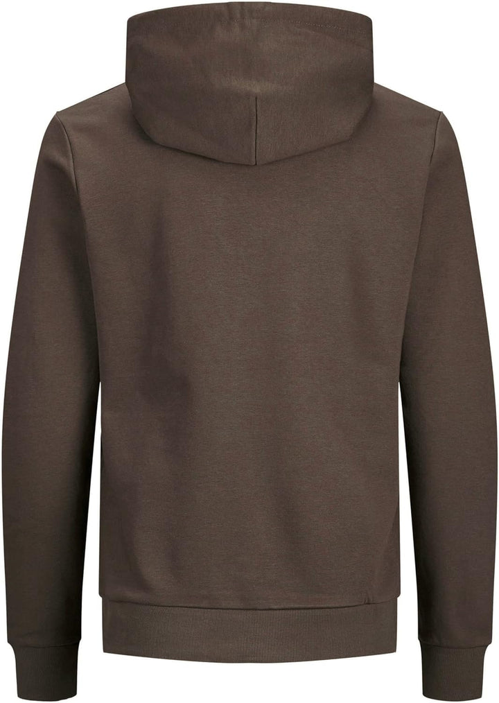 JACK & JONES Male Kapuzenpullover Logo Kapuzenpullover XS Braun (Mulch/Reg Fit), XS Braun (Mulch/Reg