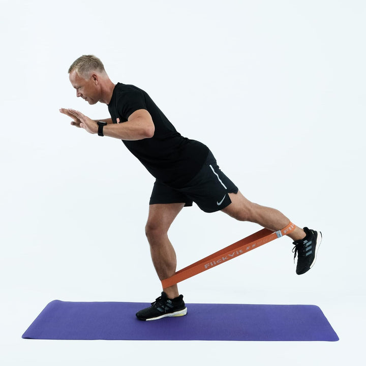 FlickVit Fitnessbänder 4er Set- Beginner (2 & 3) inkl. Tragebeutel, Fitnessband Stoff, Klimmzugband,