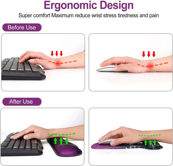 Keyboard Wrist Rest Pad Mauspad, ToLuLu Mouse Pad für Computer-Laptop, rutschfestes Mousepad Keyboar