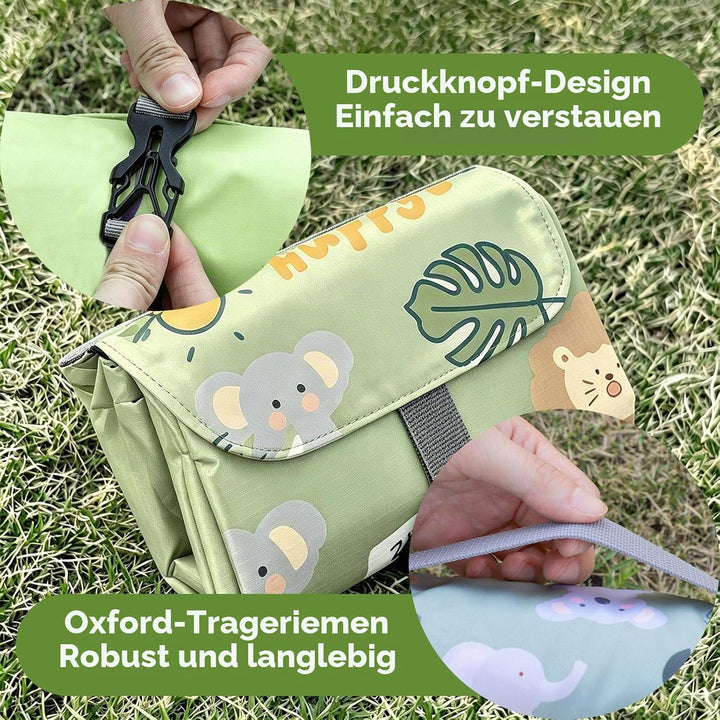 Mini Picknickdecke Ultradünn, Picknickdecke mit Erdankern (Dunkelgrün), Dunkelgrün