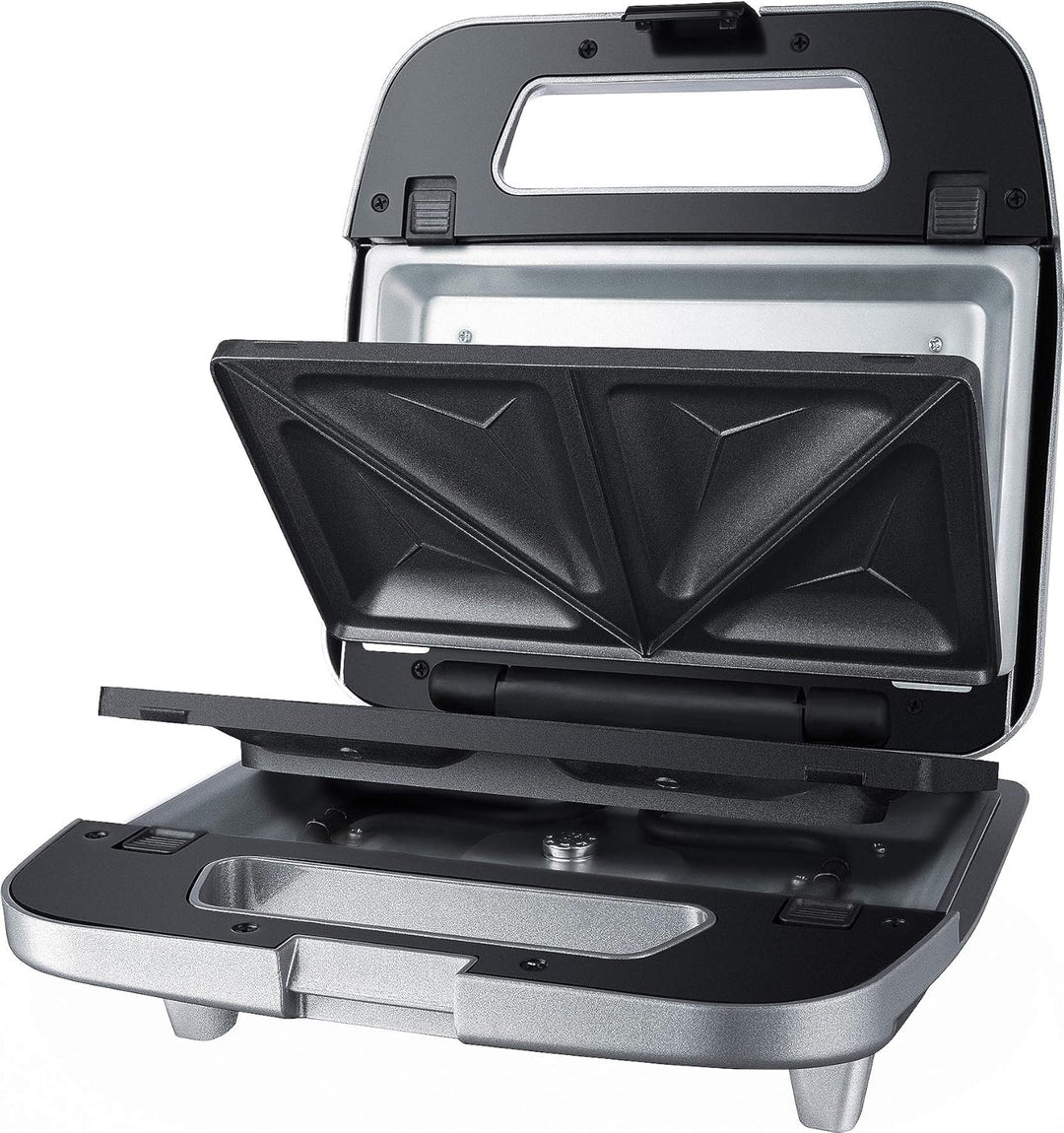 Steba 18-64-00 SG 65 Sandwichmaker | 3er Set antihaftbeschichtete Platten sind auf Knopfdruck leicht