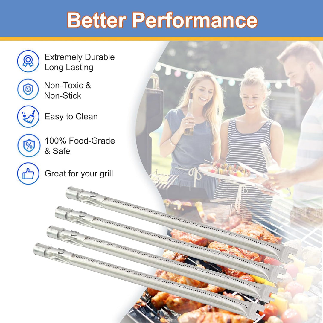 Derurizy 49,5 cm 62752 Grillbrenner Set für Weber Genesis 300 Serie, Brennerrohr Ersatz Weber Genesi