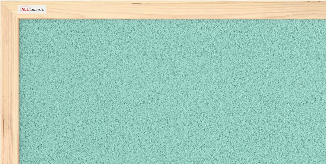 ALLboards Mint Pinnwand mit Holzrahmen 60x40cm Mint Korktafel Korkwand Pinnwand Kork Farbiger Kork 6