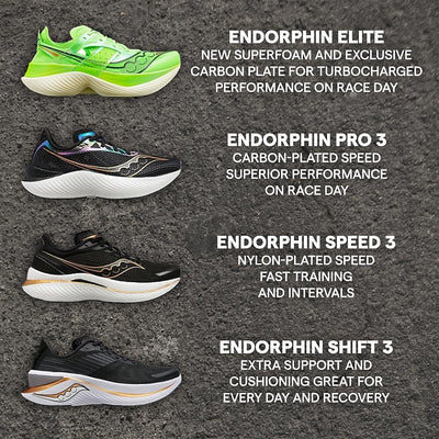Saucony Herren Endorphin Pro 3 Laufschuh, 50 EU Schwarz