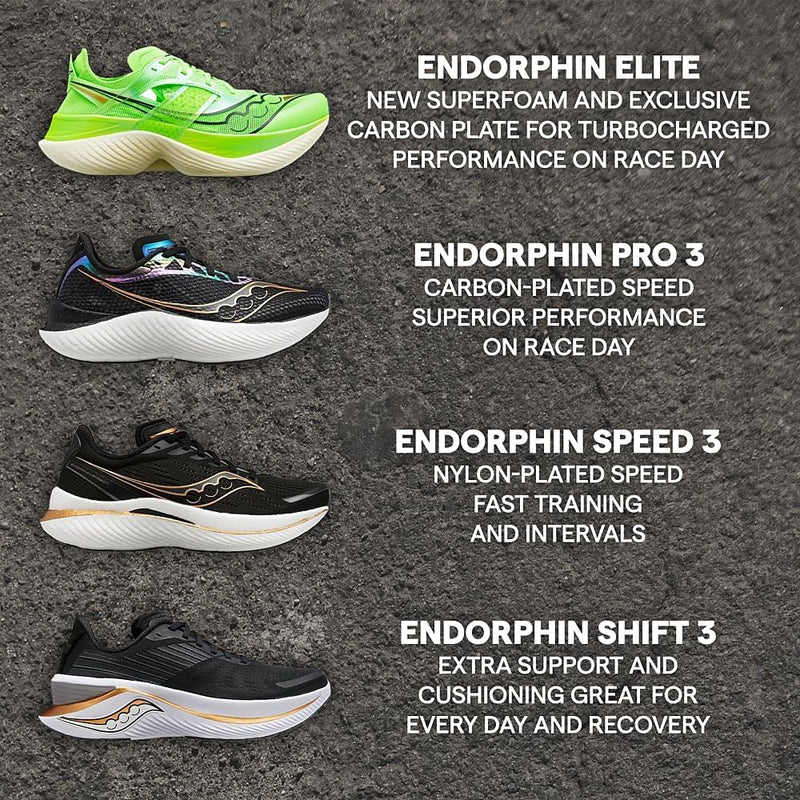 Saucony Herren Endorphin Pro 3 Laufschuh, 50 EU Schwarz
