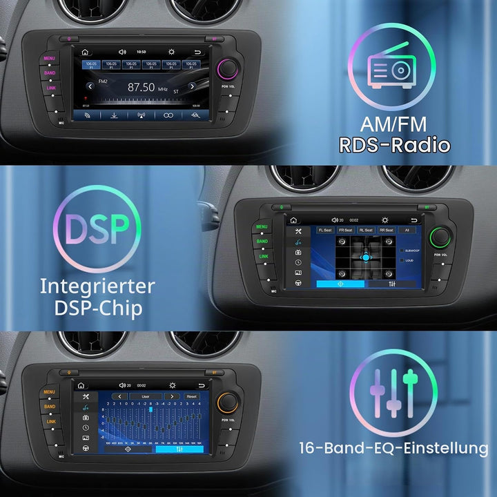 Linux Autoradio für Seat Ibiza 6J (2009-2014) –Start in 3–5 Sekunden