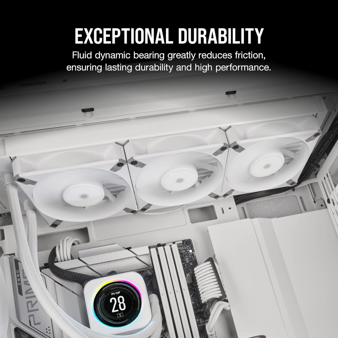 Corsair AF140 Elite, Hochleistungslüfter mit 140-mm-PWM-Fluiddynamiklagern und AirGuide-Technologie
