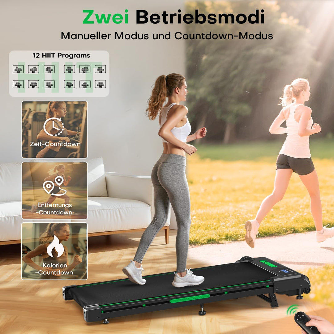 FOUSAE Walking Pad, 1-10 km/h Laufband für Zuhause mit 9% Steigung, 2.5HP Walking Machine für Zuhaus