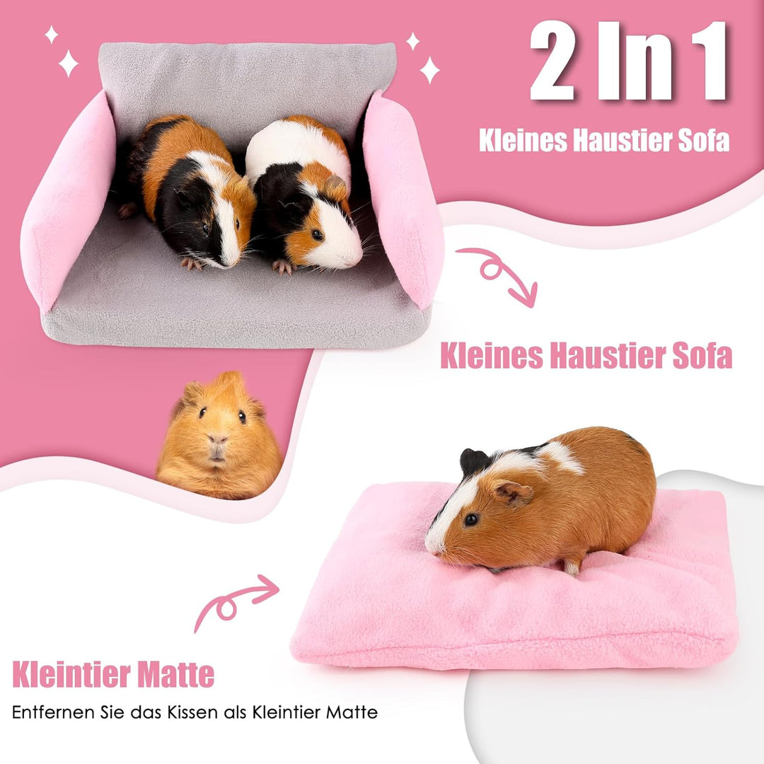 ONEJU Meerschweinchen-Bett, Meerschweinchen-Sofa, Kaninchen-Bett, Kaninchen-Sofa, Meerschweinchen-Kä