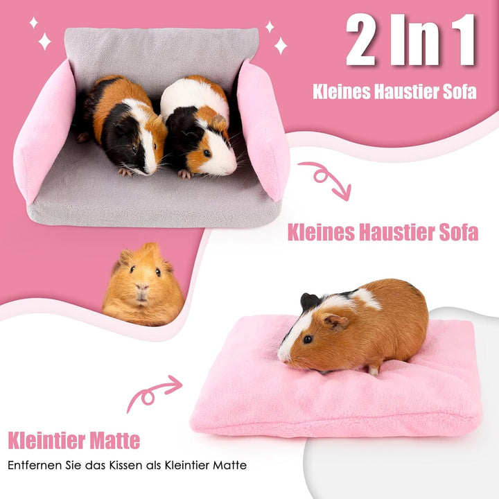 ONEJU Meerschweinchen-Bett, Meerschweinchen-Sofa, Kaninchen-Bett, Kaninchen-Sofa, Meerschweinchen-Kä
