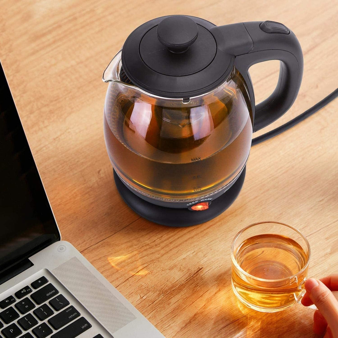 Taylor Swoden Wasserkocher Klein,1 Liter Wasserkocher Glas Led, 2200W Electric Kettle, Warmhaltefunk