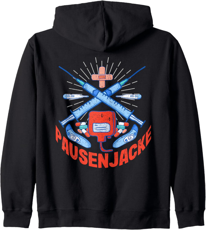Pausenjacke Krankenschwester Altenpflege Pflegekraft Pflege Kapuzenjacke