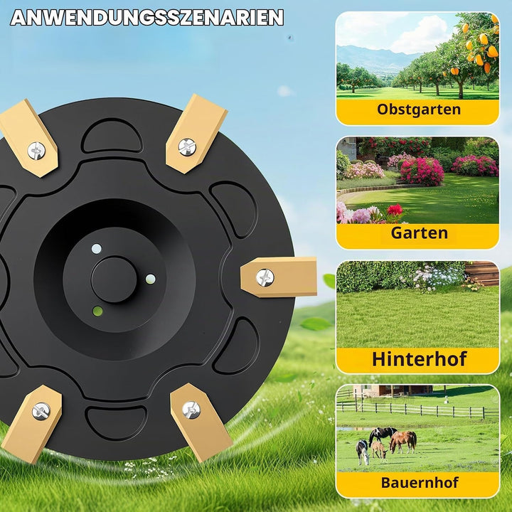 Messerteller + 6 Stück Klingen + 6 Schrauben, Mähroboter Messerscheibe Kompatibel mit Segway Navimow