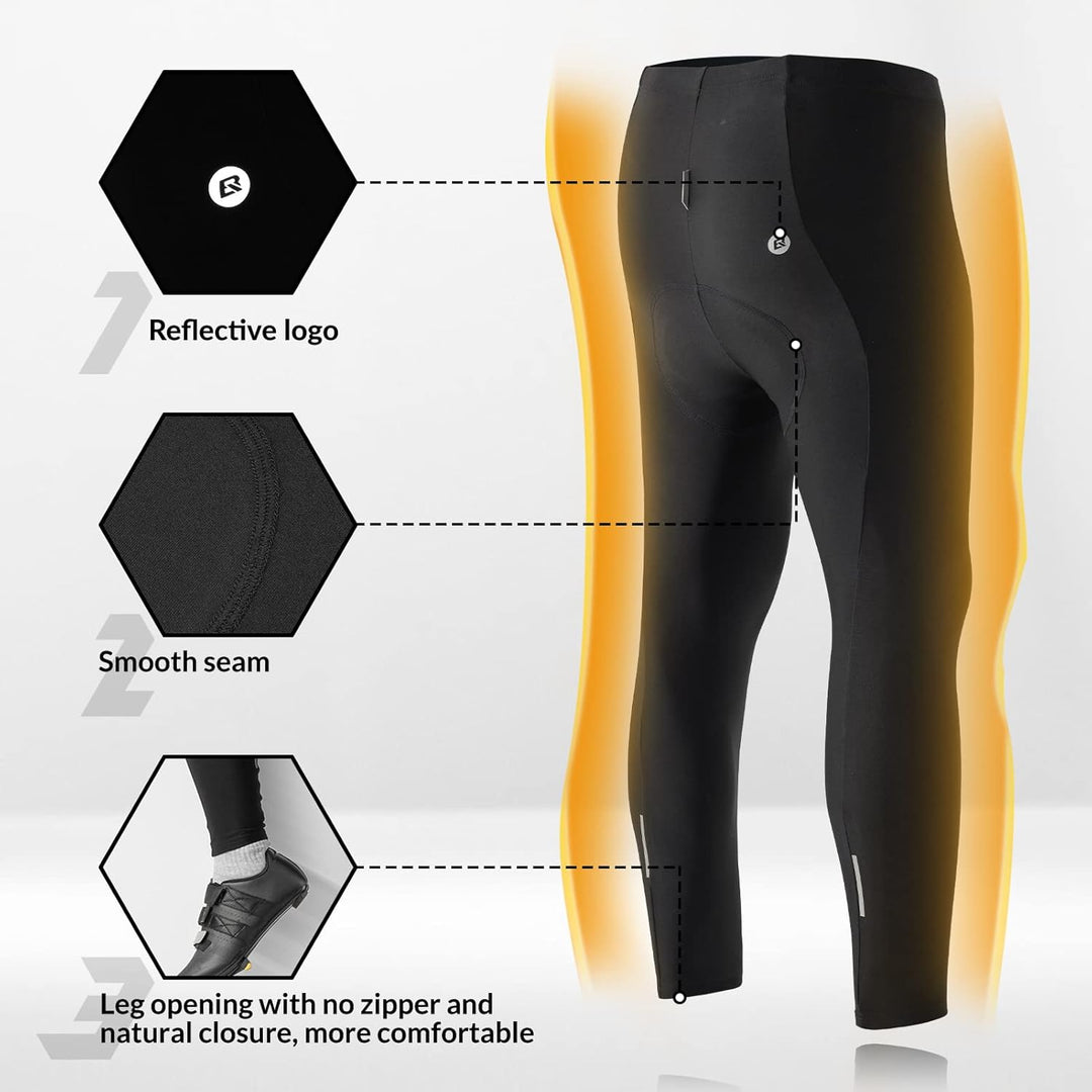 ROCKBROS Fahrradhose Winter Thermo Lange Hose Atmungsaktive Elastische Radhose für Outdoor-Sports Ra