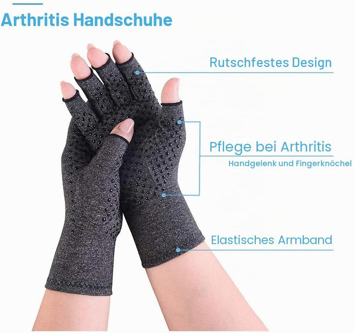Donfri 2 Paare Arthritis Handschuhe Kompressionshandschuhe Fingerlose handschuhe fr Schmerzlinderung