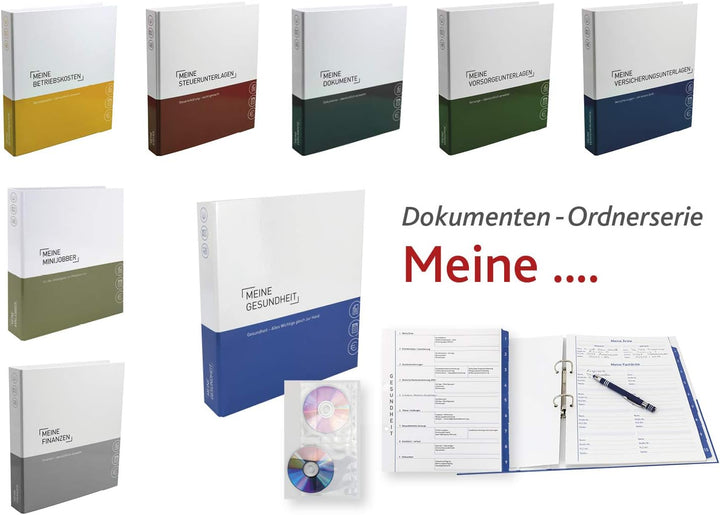 7er-Pack Themenringbücher mit Register für Versicherungen/Steuern/Vorsorge/Finanzen/Dokumente/Betrie