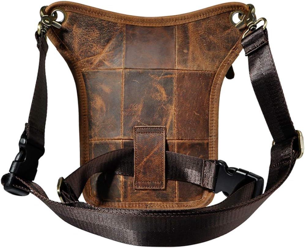 Leder Taille Pack Drop Leg Bag für Herren Damen Gürtel Bauchtasche Mehrzweck Motorrad Fahrrad Outdoo