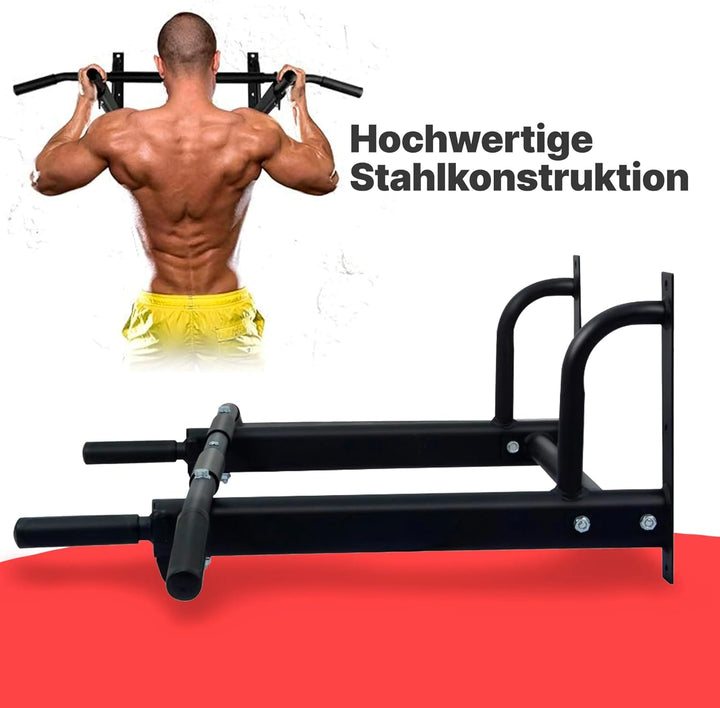 Klimmzugstange Wandmontage, für multifunktionales Training, Befestigungsanker aus Edelstahl