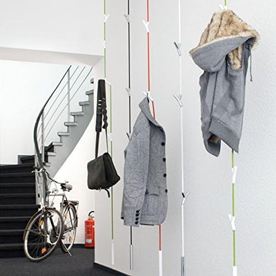 Wardrope Garderobe Seil Schw.4 Haken Matt Verchr.