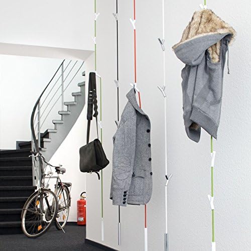 Wardrope Garderobe Seil Schw.4 Haken Matt Verchr.