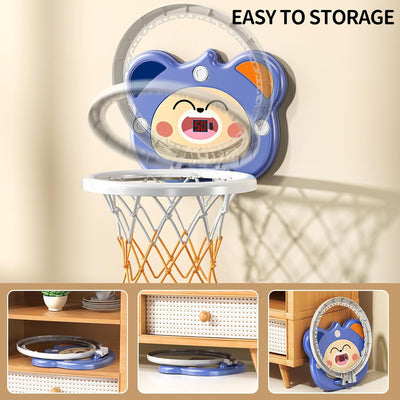 TEMI Indoor Mini Basketball Reifen für Kinder Alter 2 3 4 5 6, Kleinkinder Basketball Reifen mit auf