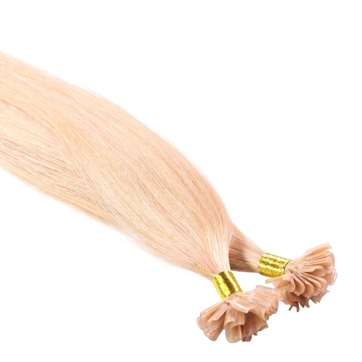hair2heart Premium Extensions Echthaar Bondings glatt - 50 Strähnen 1 g 60cm 9/31 lichtblond Gold As