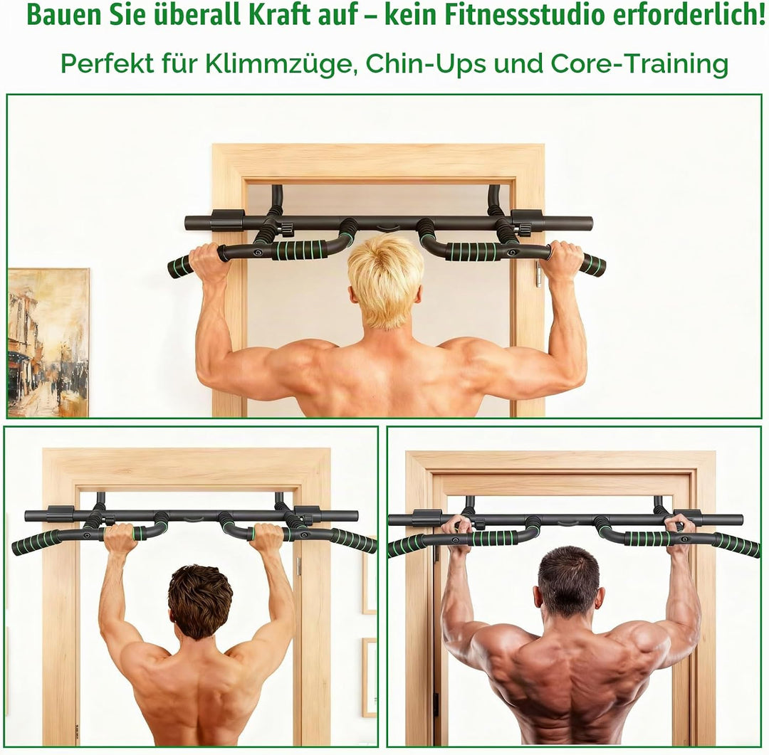 Klimmzugstange Türrahmen Ohne Schrauben, Pull Up Bar Door Frame mit 10 Griffpositionen für Vielseiti