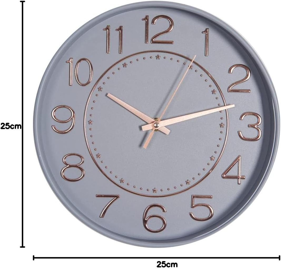 HZDHCLH Kinder Wanduhr Funk-Wanduhr,25cm Wanduhr Kinder Lautlos Funkuhr,Zeit Automatische Umstellung