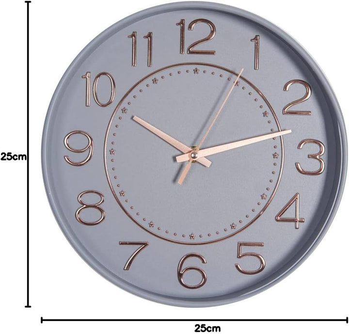 HZDHCLH Kinder Wanduhr Funk-Wanduhr,25cm Wanduhr Kinder Lautlos Funkuhr,Zeit Automatische Umstellung