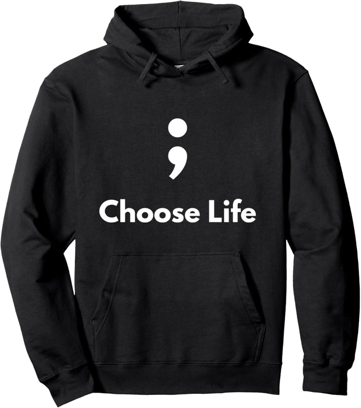 It's Okay Not To Be Okay Semicolon Mental Health Awareness Pullover Hoodie