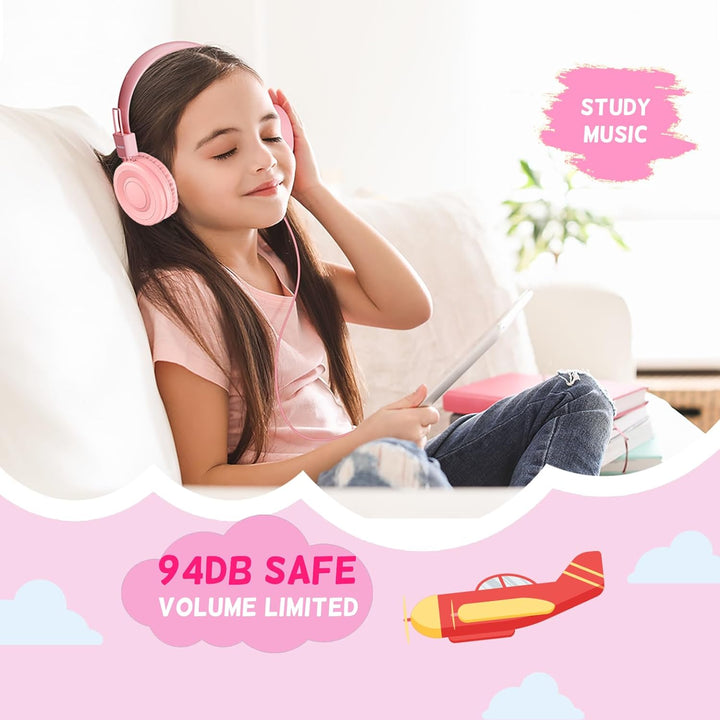 USB Typ C Kinderkopfhörer für die Schule,kabelgebundene Kleinkindkopfhörer,94dB Lautstärkebegrenzung
