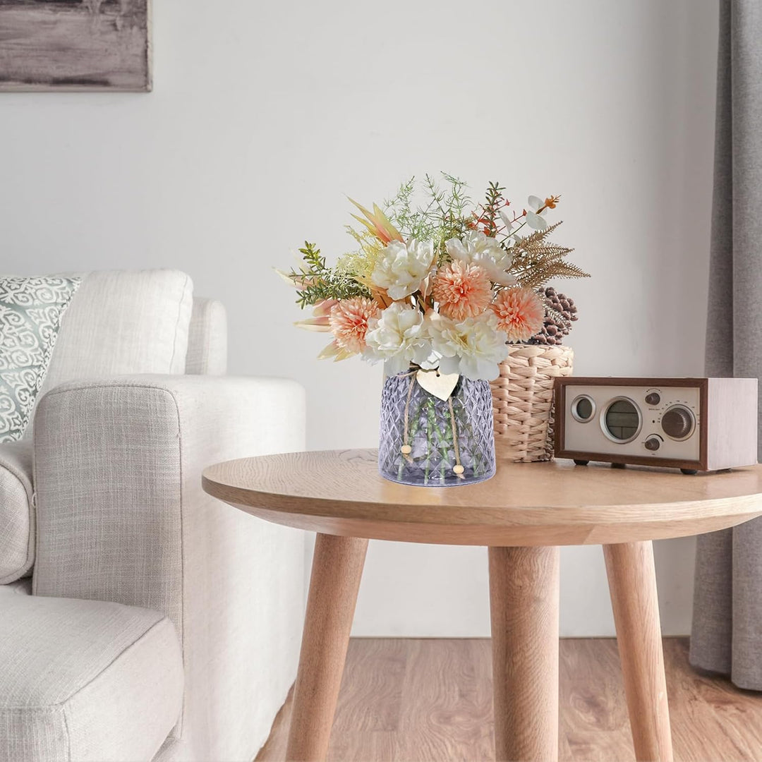 Silvotek Kunstblumen im Topf - Künstliche Blumen Tischdeko Wohnzimmer Künstliche Rosen, Deko Blumen